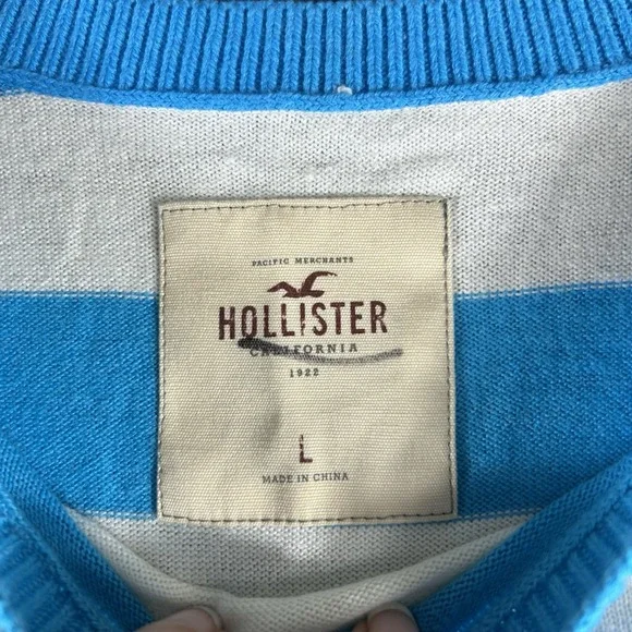 Blue and White Striped Sweater - Picture 4 of 10